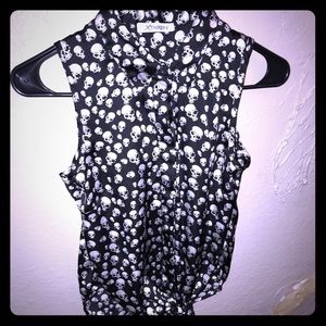 Button down tank top